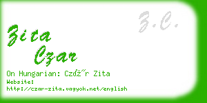 zita czar business card